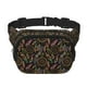 thumbnail image 1 of Fotbe Decorative Feathers Cangurera Cuadrada con Estampado de Doble Capa, Bolsa de Cintura Ajustable Mini para Hombres y Mujeres, 1 of 9