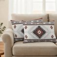 thumbnail image 6 of Outdoor Pillow Covers 20x12 Set of 2, Brown Beige Boho Waterproof Patio Throw Pillow Covers for Couch Sofa Chair, Vintage Ethnic Tribal Southwestern Decorative Pillowcases for Throw Pillows, 6 of 9