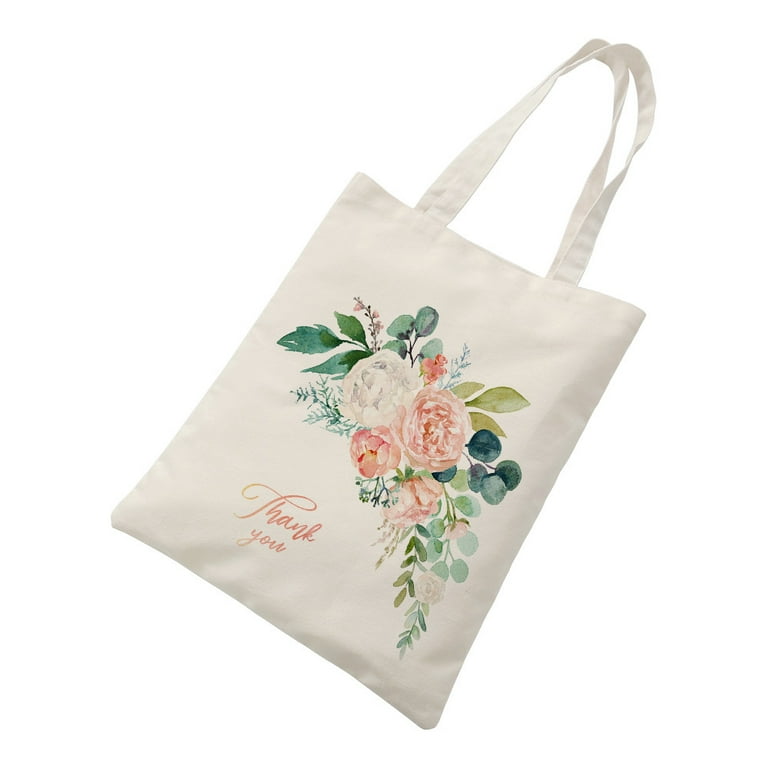 Flower Pattern Tote Bag For Women | Charming Cotton Tote Bag