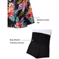 thumbnail image 5 of Wantdo Women's Plus Size Swim Suits V Neck Floral Printed Swimdress A-line Swim Dress with Skirt Azalea Floral 26/28 Plus, 5 of 7