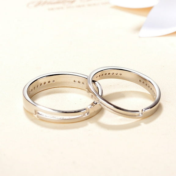S925 Sterling Silver Korean Simple Couple Ring