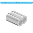 thumbnail image 4 of Uxcell 5/32" 4mm Aluminio Crimpado Manga Doble Ferrule para Cable de Acero, Paquete de 25, 4 of 5