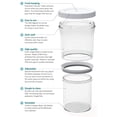 thumbnail image 4 of Botto The Adjustable Airtight Container Set of 4| Push Down To Remove Air And Adjust Contents Between 16 oz & 32 oz (Clear), 4 of 4