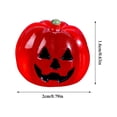 thumbnail image 2 of Halloween Pumpkin Decorations 1 Inch Red Mini Jack O Lantern Figurines Indoor Halloween Table Decor for Home Party Desk Car 2 Pack, 2 of 4
