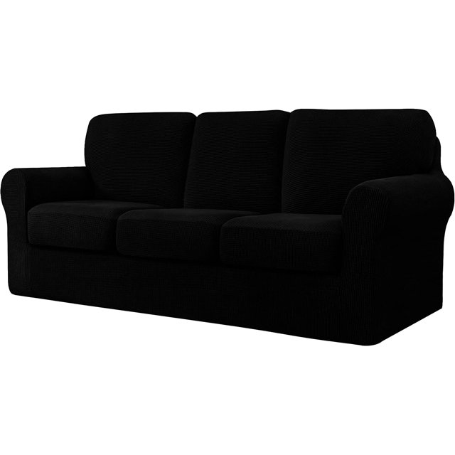 CHUN YI Stretch Checks Spandex Sofa Cover Separate Backrests Cushions Cover Slipcover
