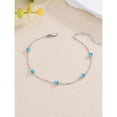 thumbnail image 6 of CACA LADY Blue Bracelet for Women 925 Sterling Silver Heart Bracelet March Birthstone Bracelets Aquamarine Bracelets Birthday Jewelry for Wife Mom, 6 of 6
