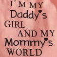 thumbnail image 7 of Infant Baby Girl Winter Clothes Set Cute Letter I’M MY DADDY'S GIRL AND MY MOMMY'S WORLD Printed Long Sleeve Ruffle Romper Butterfly Print Pants and Bow Headband 3-Piece Set 0 3 6 9 12 18 Months, 7 of 7