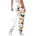 thumbnail image 7 of YDFCWXW Womens Halloween Pajamas Pants Ladies Pumpkins Ghost Pajama Cute Soft Long Bottoms Women Sweatpants Light Gray, M, 7 of 7