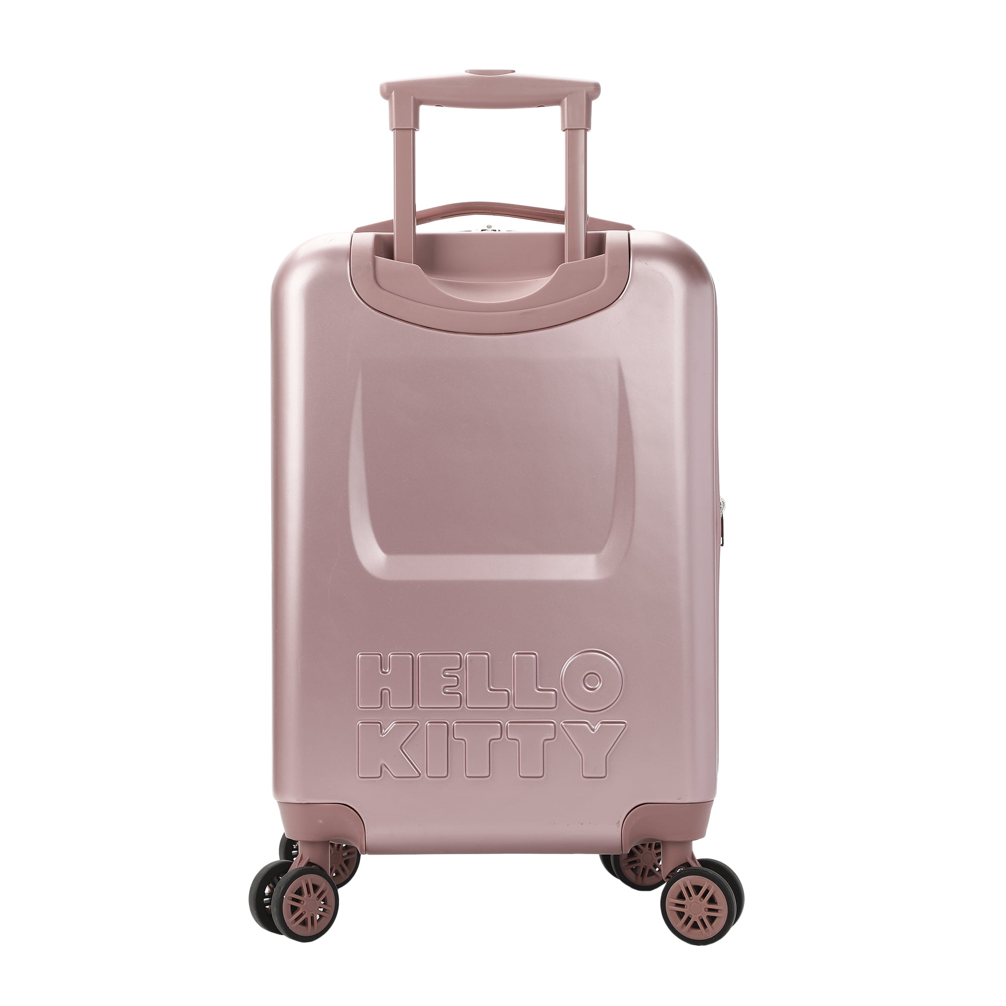 Hello Kitty Character Print Pink Plaid 20" Adult Hardside Carry-on Rolling Luggage