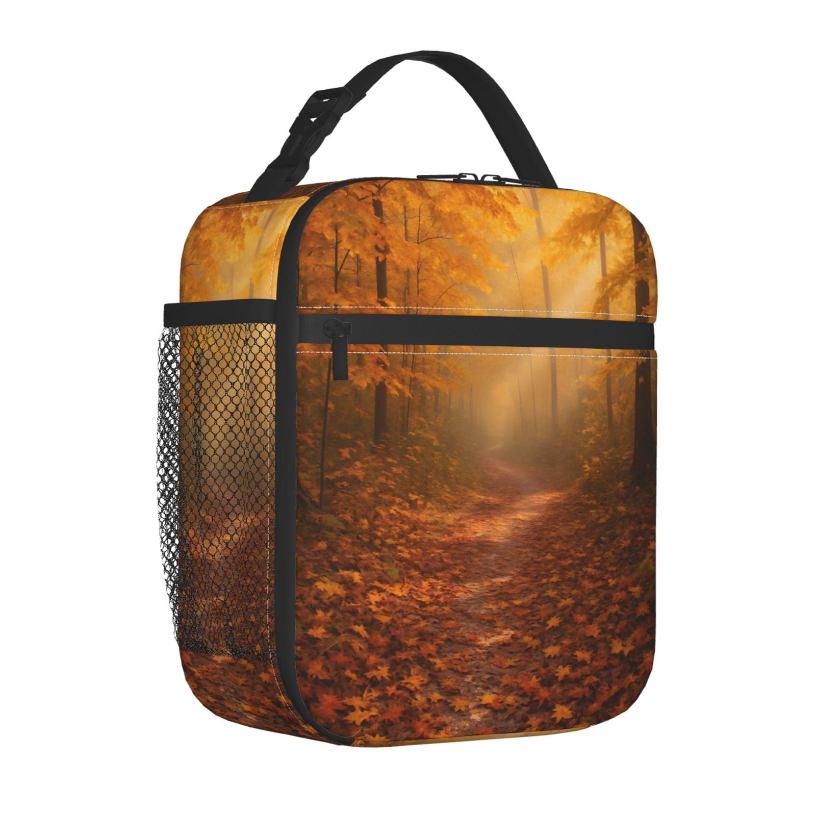 Lunch Bag For Women Men Insulated Portable Lunch Box Bento Box Office Picnic Travel Cooler Bag Forest Path