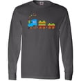thumbnail image 3 of Inktastic Colorful Toy Train Long Sleeve T-Shirt, 3 of 5