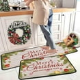 thumbnail image 2 of Xidingyue Merry Christmas Kitchen Rugs and Mats Set 2 PCS, Christmas Indoor Floor Mats for Winter, Xmas Door Mat Runner Rug Mat for Kitchen Home Decor (17"x47"+17"x30",Merry Christmas), 2 of 9