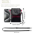 thumbnail image 4 of LZCKDPX Small Crossbody Cell Phone Purse Gothic Leather Bag Shoulder Travel Purse,sapphire blue, 4 of 8