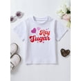 thumbnail image 2 of Bagilaanoe Toddler Boys Girls T-Shirt 18M 24M 3T 4T 5T 6T Kids Short Sleeve Round Neck Letters Print Casual Loose Summer Tops, 2 of 8