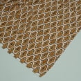 thumbnail image 6 of Geometric Indian Kantha Quilt â€“ Handmade Cotton Block Print Bedspread in Mustard Brown, Retro Style, 6 of 9