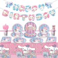 thumbnail image 1 of Cinnamoroll decoración de fiesta de cumpleaños niños ducha niño niña vajilla suministros taza mantel Anime globo pastel Topper telón de fondo, 1 of 3