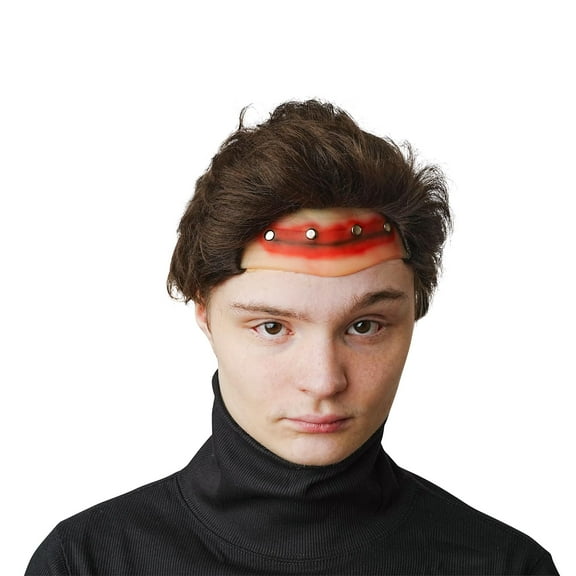 Brown Frankenstein Adult Costume Wig With Metal Studs | One Size