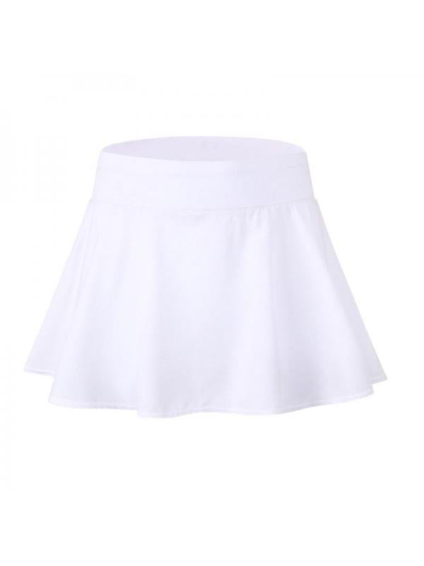 Pulchrumcs Womens Pleated Tennis Skirt Elastic Quick-Drying Skort with Side Inner Pocket Running Short