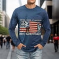 thumbnail image 5 of USA 250th Anniversary Shirt Mens T Shirts Graphic Independence Day Tee Long Sleeve Crewneck Top Blue XL, 5 of 6