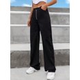 thumbnail image 4 of aPAY Womens Jeans Mid Waisted Straight Long Denim Straight Pants Leg Loose Stretchy Lightweight Tummy Control Regular Size, 4 of 5