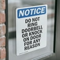 thumbnail image 4 of (2 Pack) Do Not Ring Doorbell Or Knock OSHA Notice Sign 12 Inch X 18 Inch Vinyl Label Decal Sticker Weather Resistant, UV Protected for Workplace, Business, and Construction Site, Made, 4 of 7
