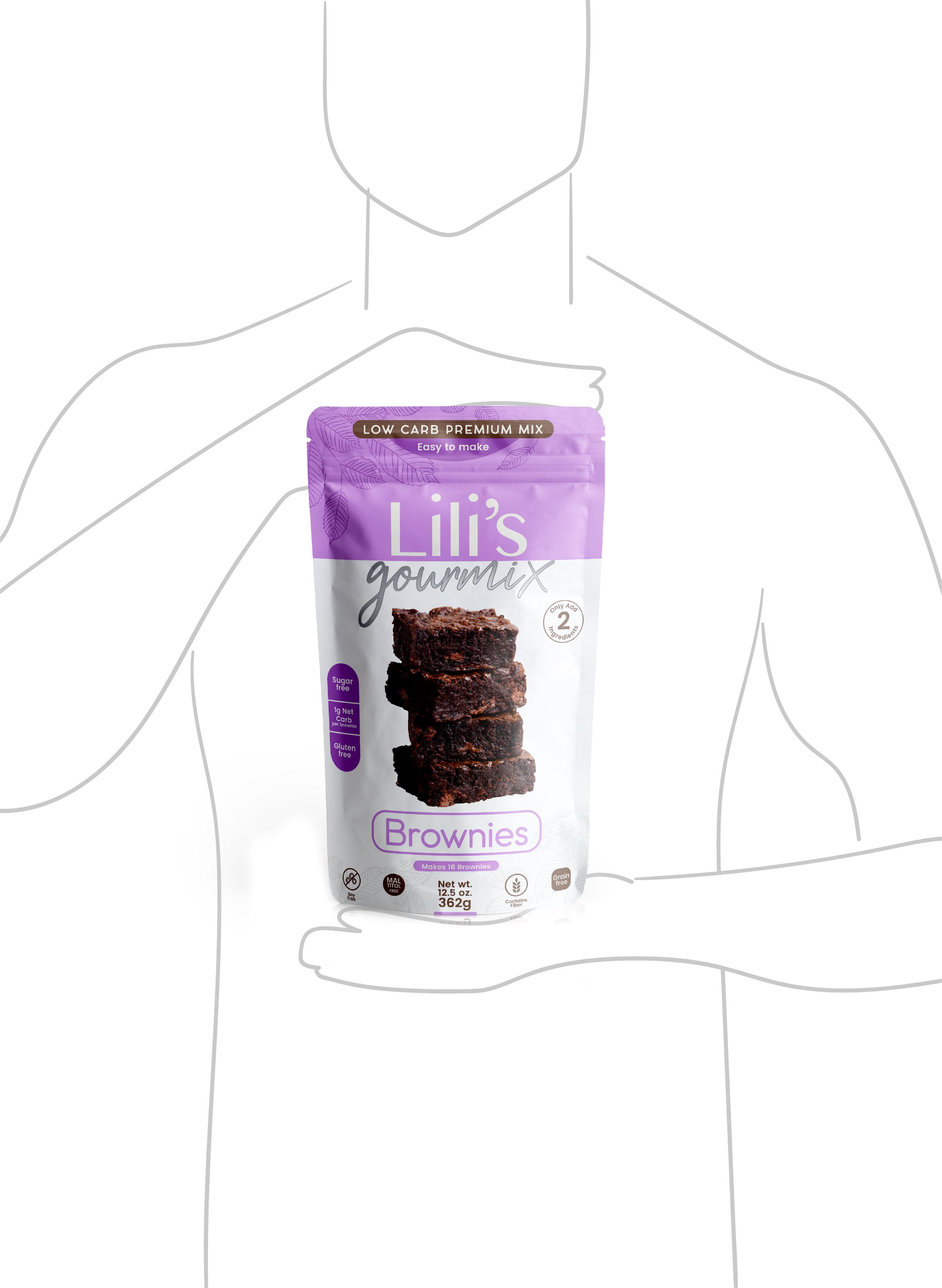 Lili S Gourmix Low Carb Keto Brownie Mix Sugar Free 1 Gram Of Net Carb Walmart Com Walmart Com