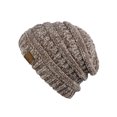 thumbnail image 2 of C.C Women's Chenille Soft Warm Thick Knit Beanie Cap Hat-Taupe, 2 of 4