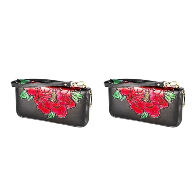 Sonducket Monedero de cuero para mujer, cremallera portátil, elegante, exquisito, resistente al agua, con estilo, bolsillo para tarjetas, Type7 NO7