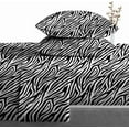 thumbnail image 2 of Couture Charm Hotel Luxury 500-TC Peruvian Pima Cotton RV-Short-Queen Size 4-Pcs Sheet Set Fits Upto 14-18" Deep Pocket (Zebra Print), 2 of 4