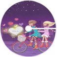 thumbnail image 1 of FMSHPON Valentine's Day Valentine's Day Heart Bike City Xmas Christmas Tree Skirt Stand Mat for Holiday Party Decoration Indoor Outdoor 36 inches, 1 of 6