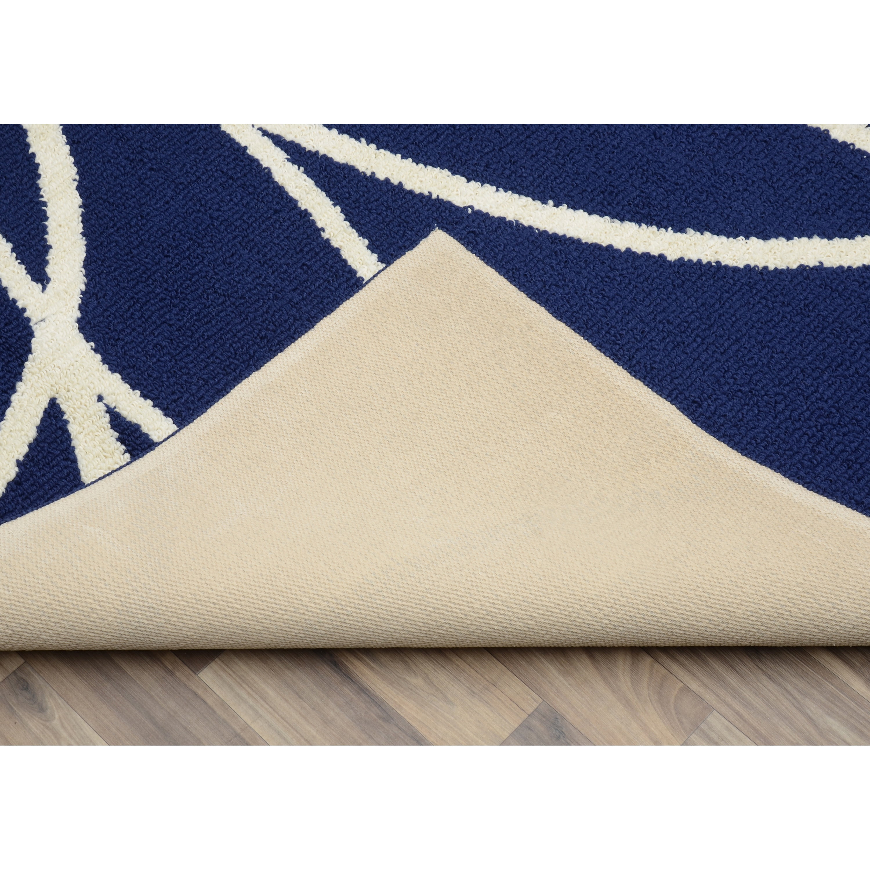 Garland Rug Grand Floral Indigo/Ivory Indoor Area Rug, 8' x 10'