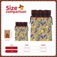 thumbnail image 3 of Rocae Lavender Flowers Print Christmas Drawstring Linen Gift Bag with Drawstrings Treat Bag Goody Present Bags for Christmas Party Favor, 3 of 8