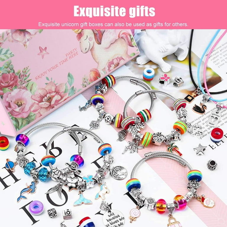 Charm Bracelet Making Kit for Girls, DIY Jewelery Making, Unicorn / Me –  Aroma Pier Inc