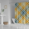 thumbnail image 3 of Coolnut Bath Shower Curtain Liners Tartan Plaid Pattern 60x72in Polyester Waterproof with 12 Curtain Hooks, 3 of 6