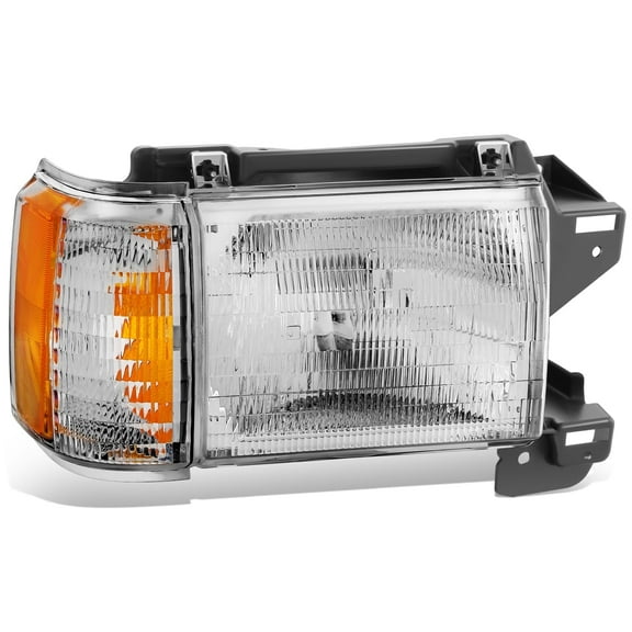 DNA Motoring For 87-91 Ford F150 F250 F350 Bronco Passenger Right RH Side Headlight Lamp Replacement