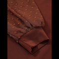 thumbnail image 3 of Vestido Corto Fruncido con Escote en V para Mujer Color Caramelo Talla S, 3 of 10