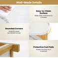 thumbnail image 4 of Giantex 2-Tier Coffee Table, Rectangular Accent Table w/Metal Frames, Low Cocktail Table, White, 4 of 9