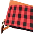 thumbnail image 3 of Buffalo Plaid Wristlet Purse Clutch,Red/Black,  12.5”x 9.5”, 3 of 4