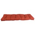 thumbnail image 1 of 60-inch by 19-inch Tufted Solid Outdoor Spun Polyester Loveseat Cushion Orange-Color, 1 of 1