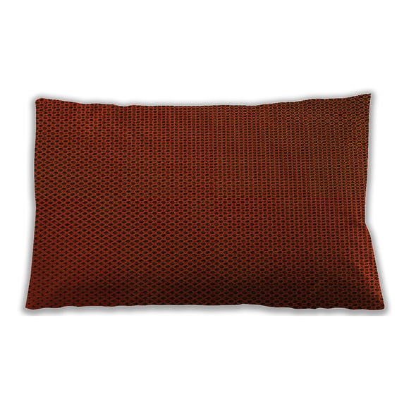 Ahgly Company Patterned Indoor Rectangular Blood Red Brown Lumbar Throw Pillow, 13 inch by 19 inch