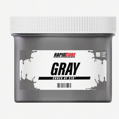 QuickSilver Silk Screen Ink - Fast Cure Gray Plastisol Quart (32oz.) - Low Temp Fabric Printing Solution