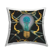 Stupell Industries Chic Glam Lightbulb Decorative Printed Throw Pillow, 18 x 18