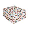 thumbnail image 1 of Polka Dots Rectangle Pouf, Colorful Points on a Plain Backdrop, Under Desk Foot Stool for Living Room Office Ottoman with Cover, 25", White Multicolor, by Ambesonne, 1 of 4