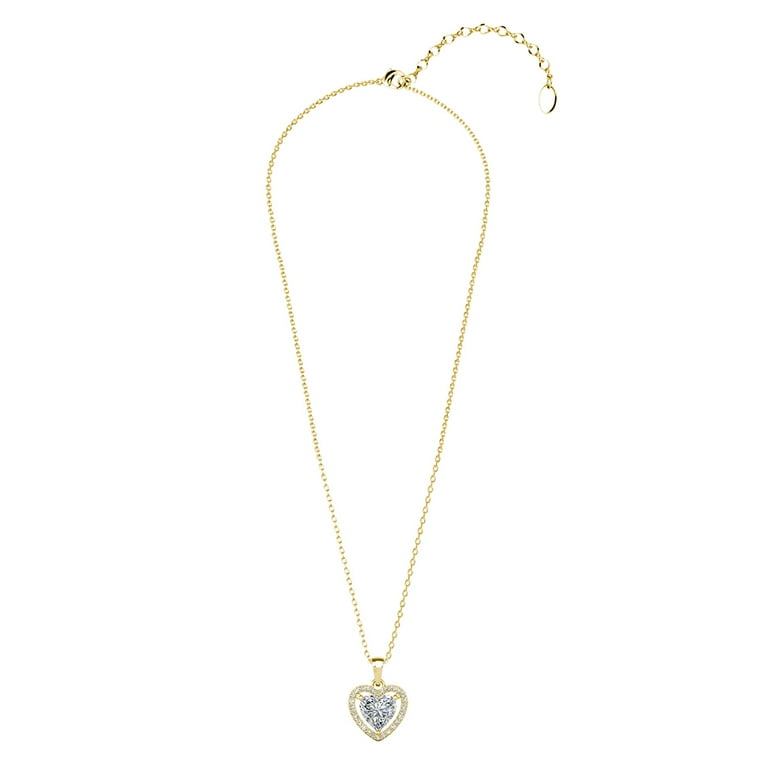 Cate Chloe Amora 18k Yellow Gold Plated Heart Pendant Necklace