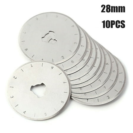 

Fly Sunton 10pcs 28mm Round Blades for Cloth Rotary Cutter Patchworks Roller Wheel Cutter DIY Sewing Accessories(28mm)
