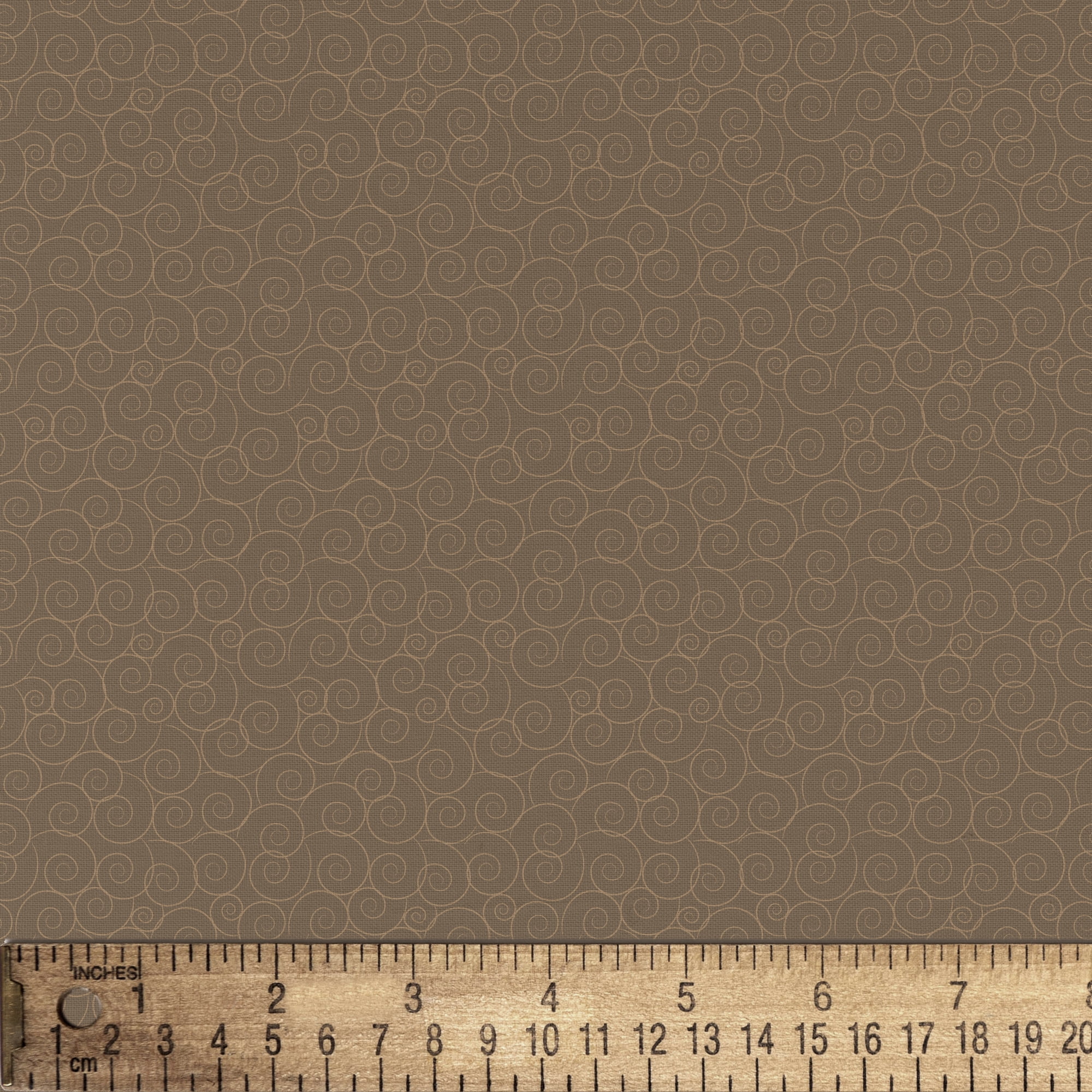 Waverly Inspirations Cut by the Yard 100% Cotton Linda's Scrolls, Brown , 44" Wide for Quilting & Sewing