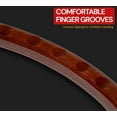 thumbnail image 5 of 18" Wood Truck Steering Wheel with 3 Spokes Fits with Kenworth, Peterbilt & Freightliner Semi-Trucks, Universal Fit, Aluminum Chrome Plated, 5 of 13