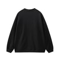 thumbnail image 2 of safuny Men's Cardigan Oversized Jacket with Pocket Holiday Letter Printed Shirts Trendy Long Sleeve V Neck Button Fall Tops Leisure Comfy Black L, 2 of 3
