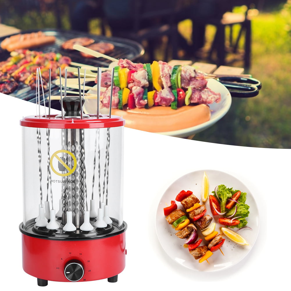 Smokeless 360 Degree Automatic Rotating Barbecue Grill Kebab Stainless Steel Vertical Furnace