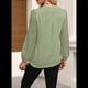 thumbnail image 4 of Blusas Elegantes e Informales para Mujer, con Mangas Largas Transparentes y Cuello en V, Holgadas y Vaporosas de para el Trabajo y la Oficina. Verde XL, 4 of 9